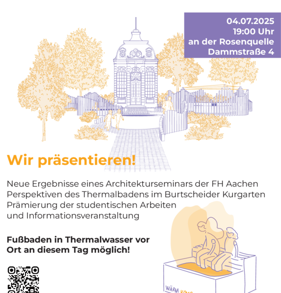 Einladung: Die Initiative „Wärm Komp“ stellt Pläne zur weiteren Nutzung des Thermalwassers in Burtscheid vor
